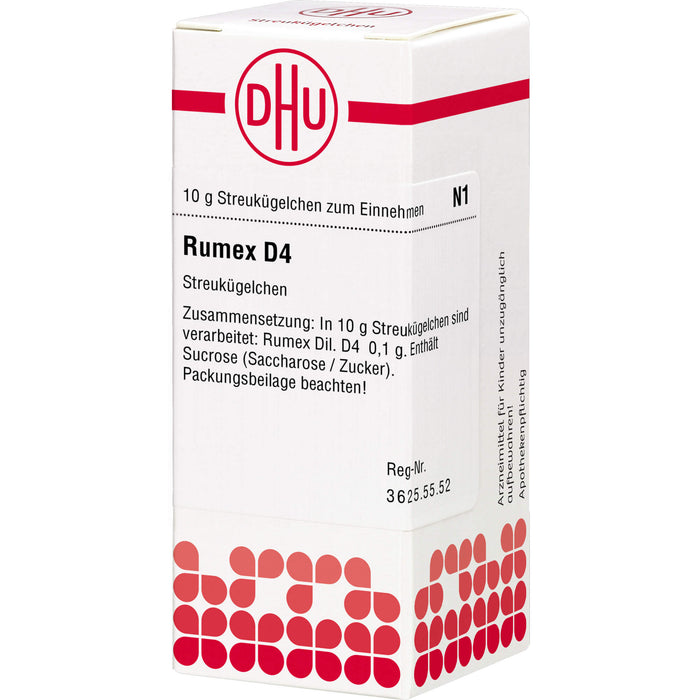 DHU Rumex D4 Streukügelchen, 10 g Globules