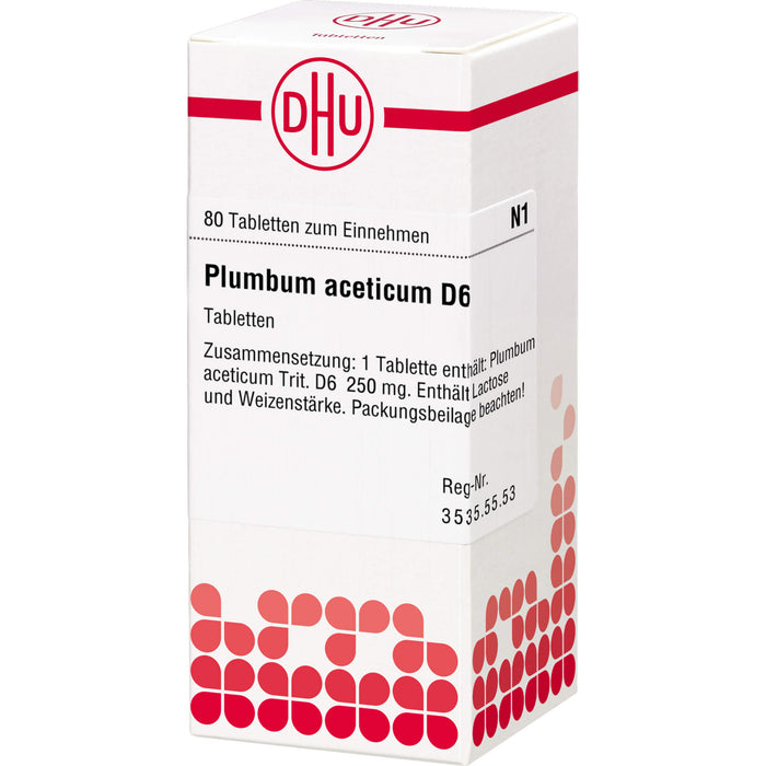 Plumbum aceticum D6 DHU Tabletten, 80 St. Tabletten