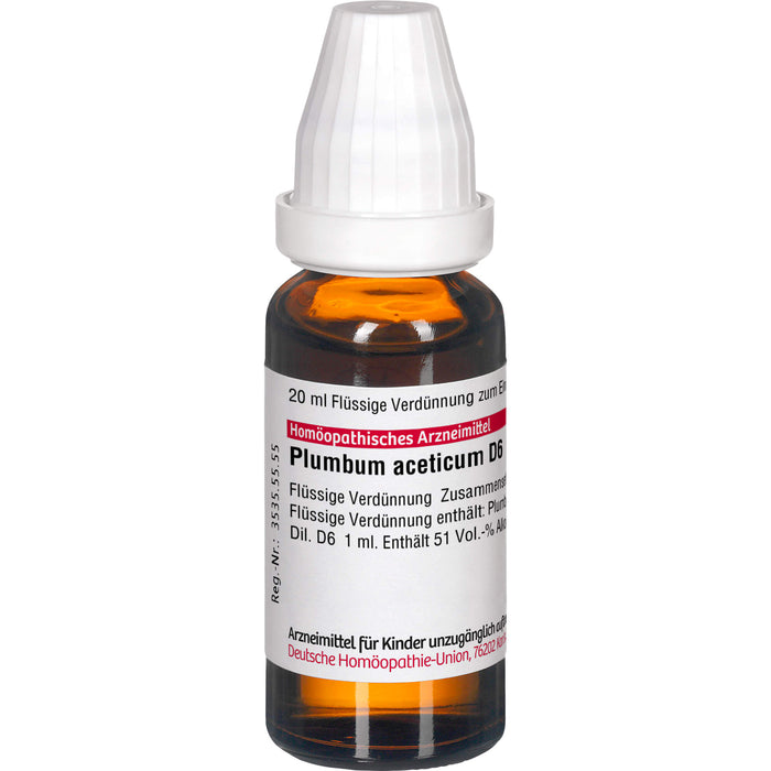 DHU Plumbum aceticum D6 Dilution, 20 ml Lösung