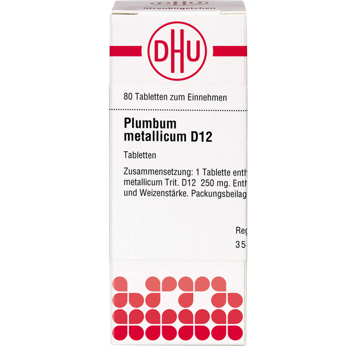 Plumbum metallicum D12 DHU Tabletten, 80 St. Tabletten