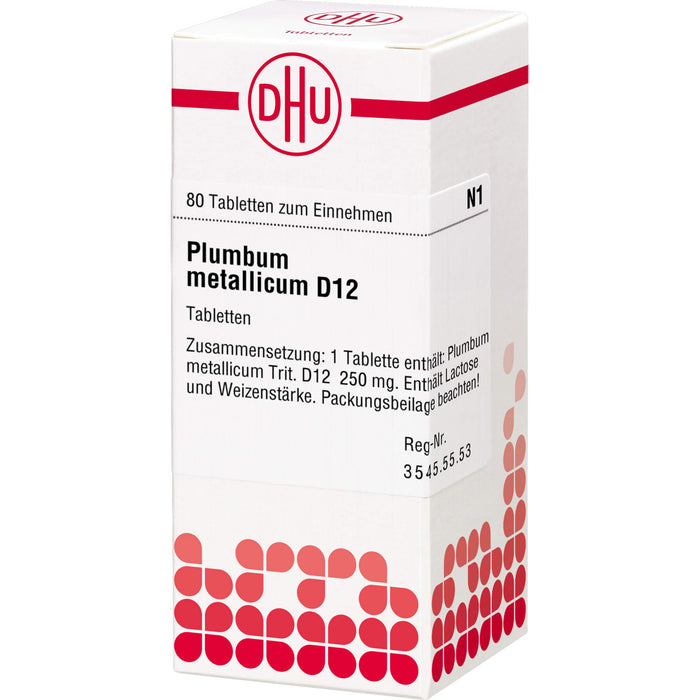 Plumbum metallicum D12 DHU Tabletten, 80 St. Tabletten