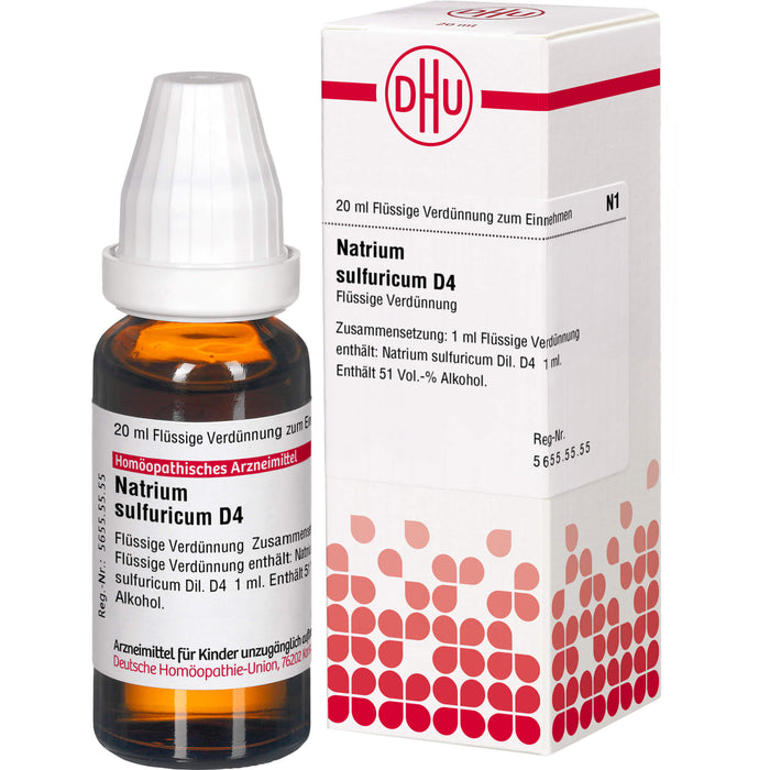 Natrium sulfuricum D4 DHU Dilution, 20 ml Lösung