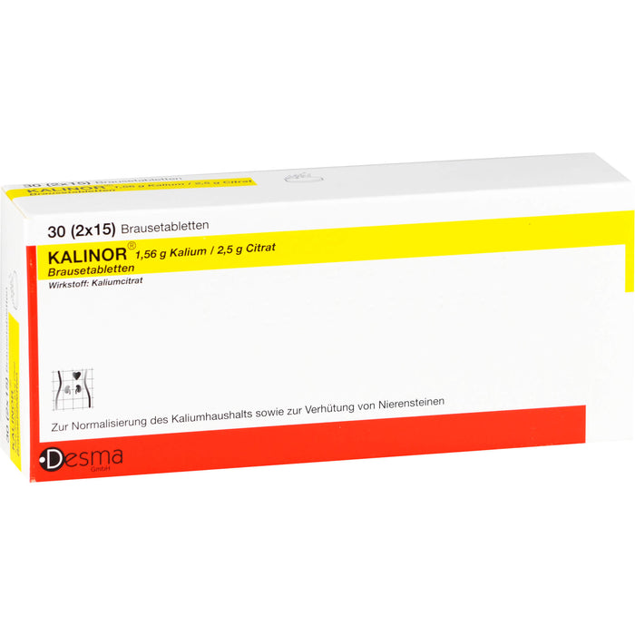 Kalinor-Brausetabletten zur Normalisierung des Kaliumhaushalts, 30 St. Tabletten