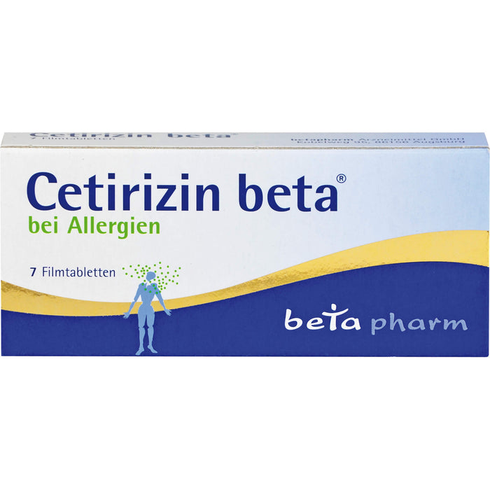 Cetirizin beta Filmtabletten bei Allergien, 7 pcs. Tablets