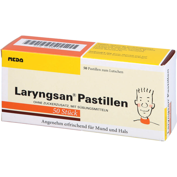 Laryngsan Pastillen erfrischend für Mund und Hals, 50 pcs. Pastilles