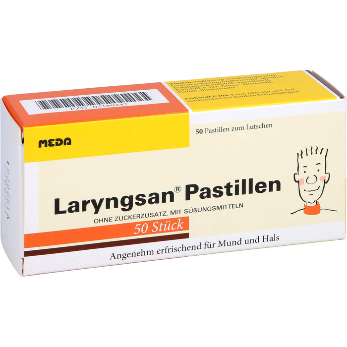 Laryngsan Pastillen erfrischend für Mund und Hals, 50 pcs. Pastilles