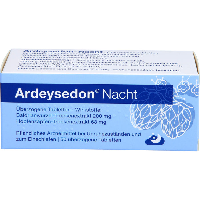 Ardeysedon Nacht Tabletten bei nervös bedingten Einschlafstörungen, 50 St. Tabletten