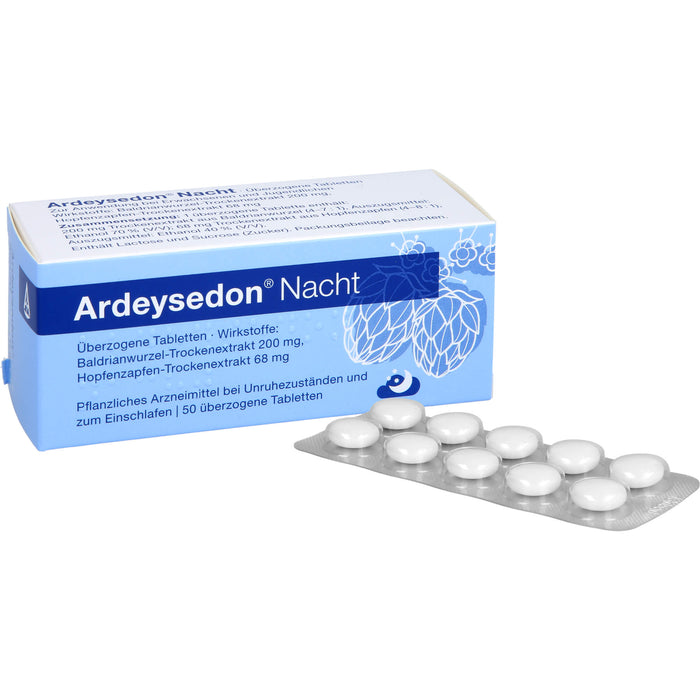 Ardeysedon Nacht Tabletten bei nervös bedingten Einschlafstörungen, 50 pc Tablettes