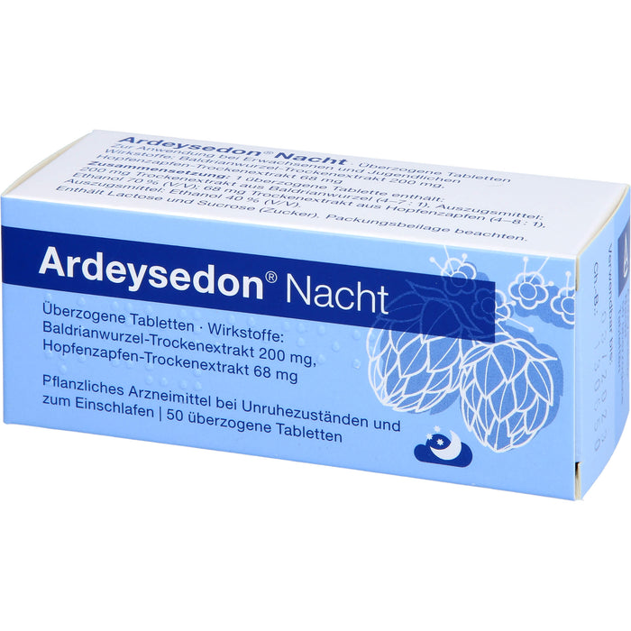 Ardeysedon Nacht Tabletten bei nervös bedingten Einschlafstörungen, 50 pc Tablettes