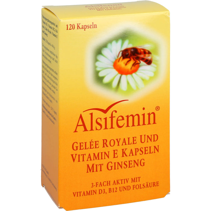 Alsifemin Gelée Royale und Vitamin E Kapseln mit Ginseng , 120 pc Capsules