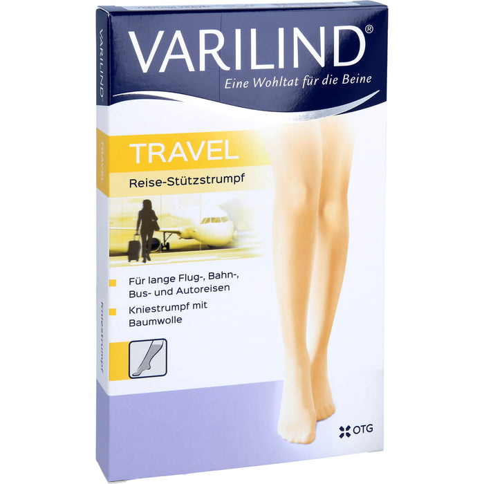 VARILIND TRAVEL Knie Baumwolle blau M, 2 St