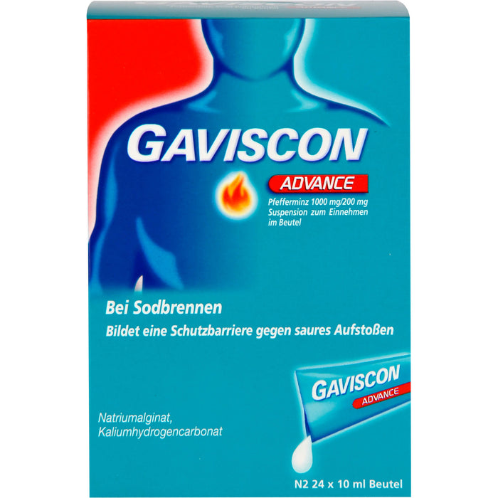 GAVISCON Advance Pfefferminz Suspension, 24 St. Beutel