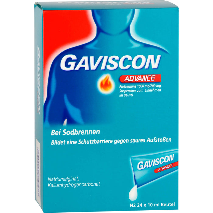 GAVISCON Advance Pfefferminz Suspension, 24 pc Sachets