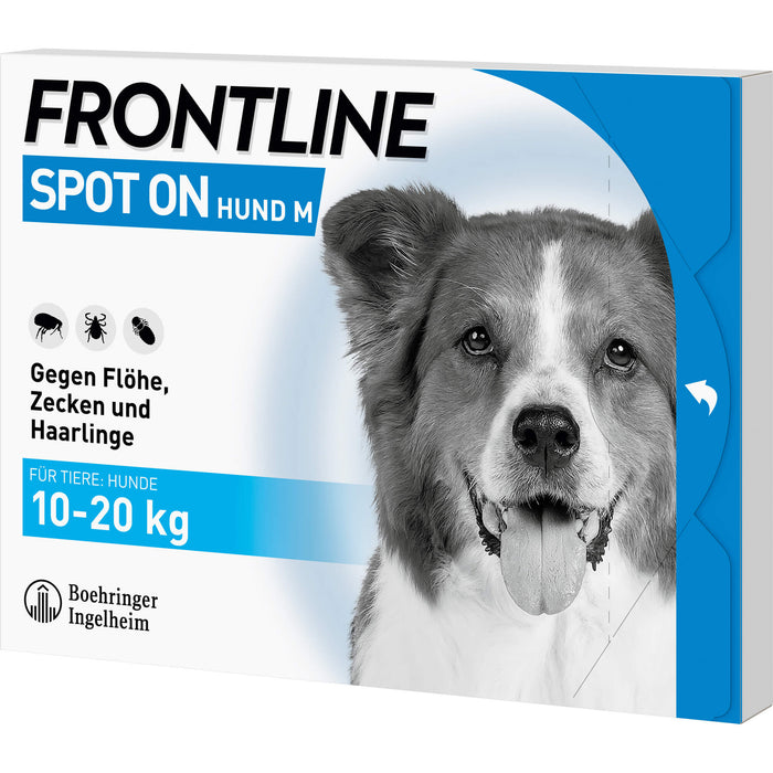 FRONTLINE Spot on Hund M Pipetten gegen Flöhe, Zecken und Haarlinge, 5 pc Ampoules