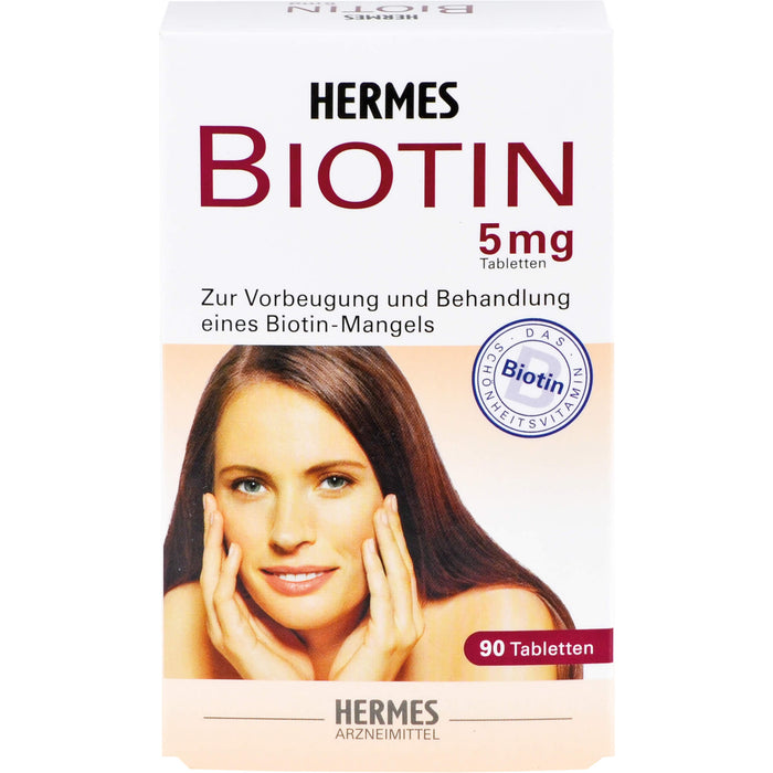 HERMES Biotin 5 mg Tabletten Vorbeugung und Behandlung eines Biotin-Mangels, 90 pcs. Tablets