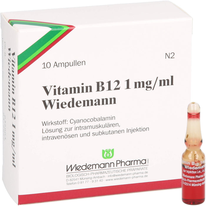 Combustin Vitamin B12 1 mg/ml Wiedemann Injektionslösung, 10 St. Ampullen