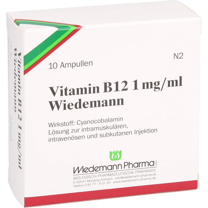 Combustin Vitamin B12 1 mg/ml Wiedemann Injektionslösung, 10 pcs. Ampoules