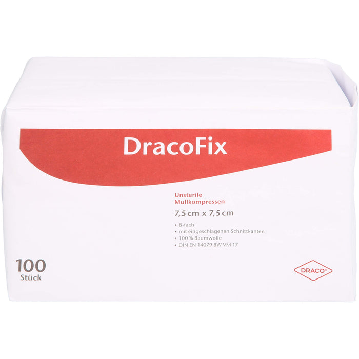 DRACOFIX OP KOM unsteril 7,5X7,5 8fach, 100 pc Compresses