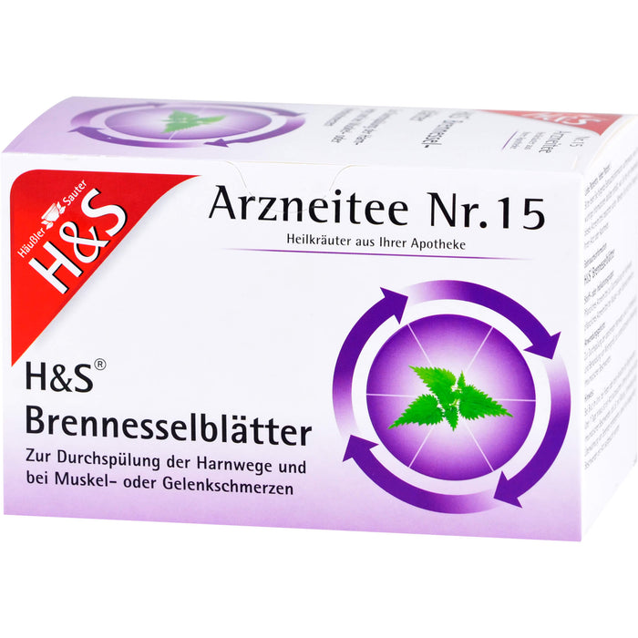 H&S Brennesselblätter Arzneitee Nr. 15, 20 pc Sac filtrant