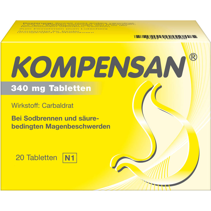 Kompensan, 340 mg Tabletten, 20 pc Tablettes