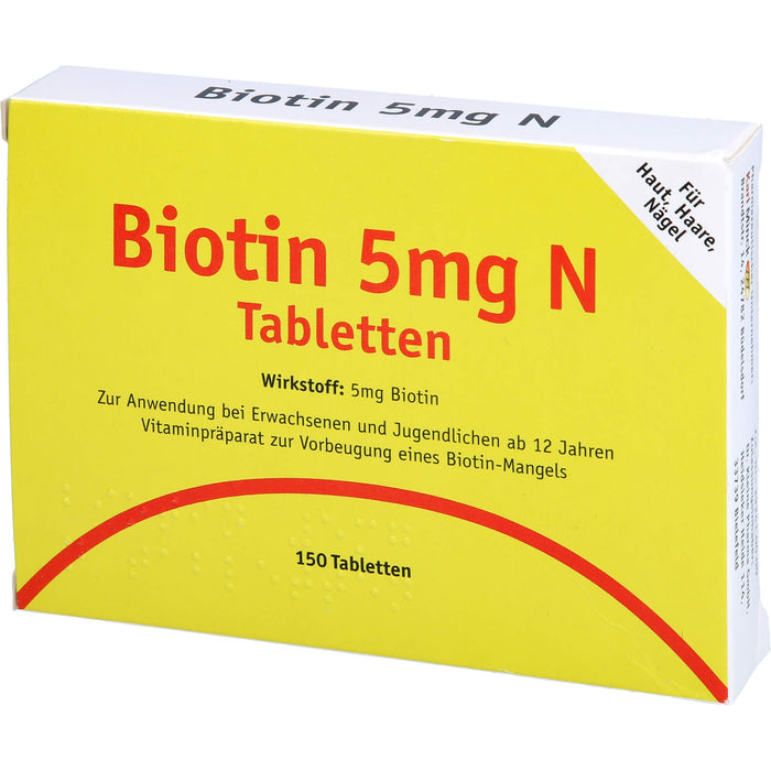 Karl Minck Biotin 5 mg N Tabletten, 150 pc Tablettes