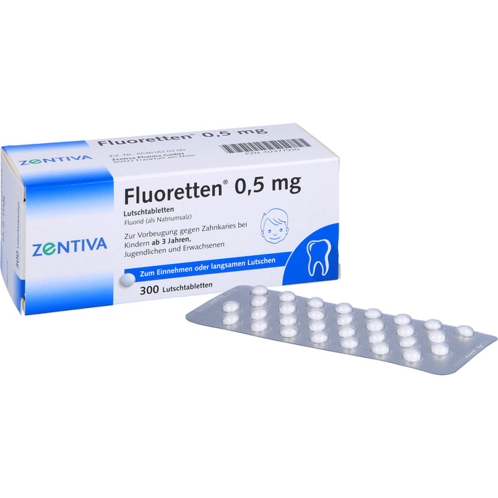 Fluoretten 0,5 mg Lutschtabletten, 300 pc Tablettes