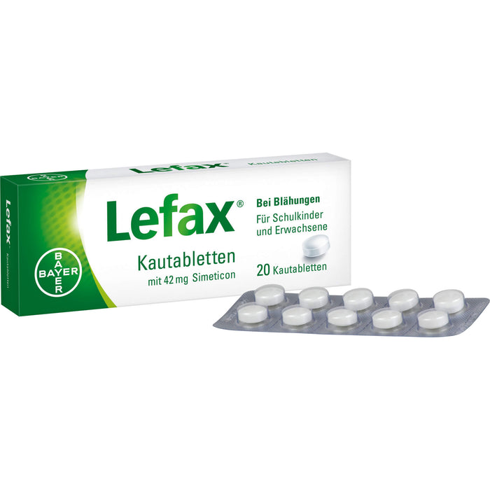 Lefax Kautabletten bei Blähungen, 20 pc Tablettes