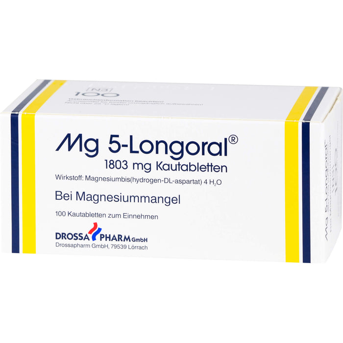 Mg 5-Longoral 1803 mg Kautabletten bei Magnesiummangel, 100 pcs. Tablets