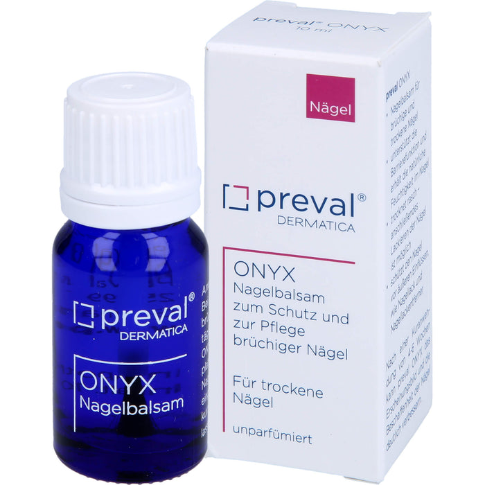 preval Onyx Nagelbalsam zum Schutz und zur Pflege brüchiger Nägel, 10 ml Lösung