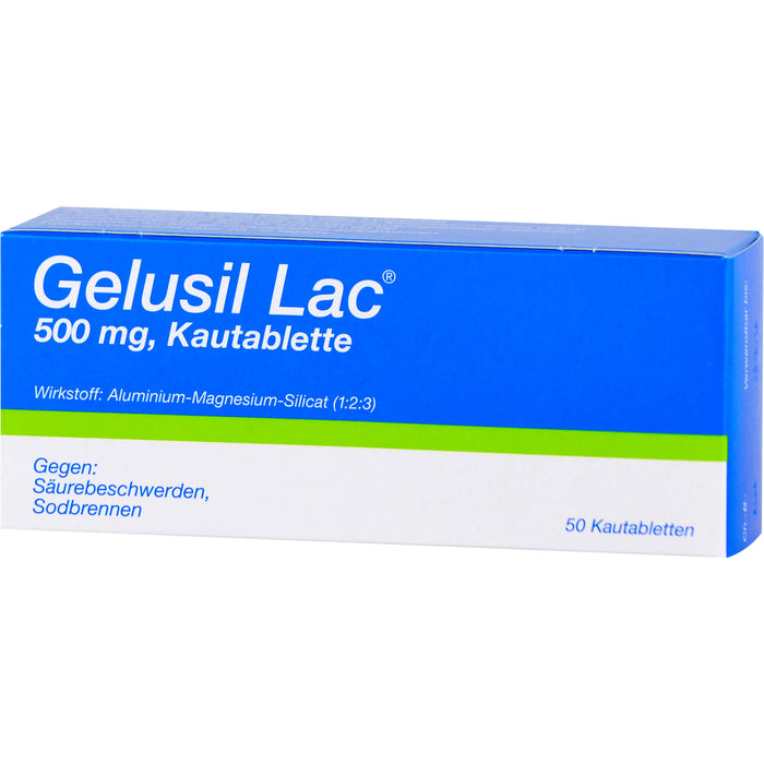 Gelusil Lac Kautabletten gegen Säurebeschwerden, Sodbrennen, 50 pc Tablettes