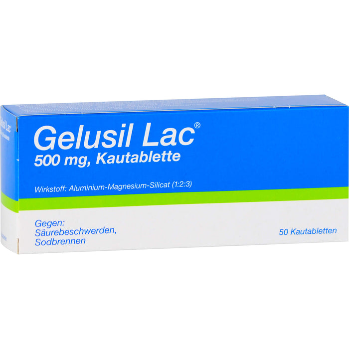 Gelusil Lac Kautabletten gegen Säurebeschwerden, Sodbrennen, 50 pc Tablettes