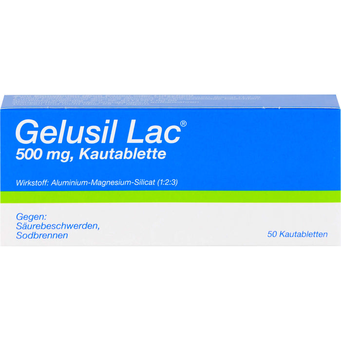 Gelusil Lac Kautabletten gegen Säurebeschwerden, Sodbrennen, 50 St. Tabletten