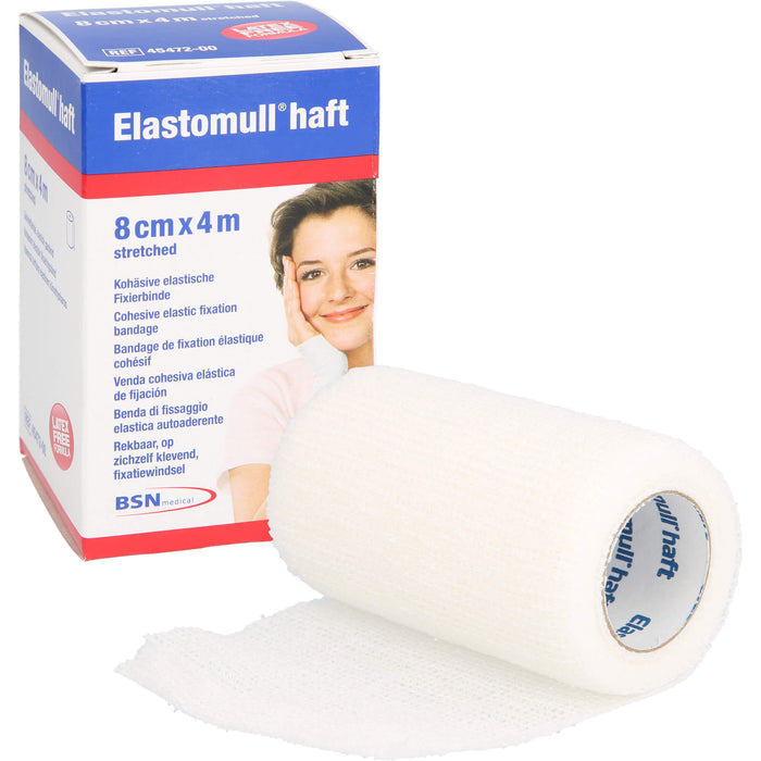 Elastomull haft 8 cm x 4 m kohäsive, elastische Fixierbinde, 1 pc Bandage