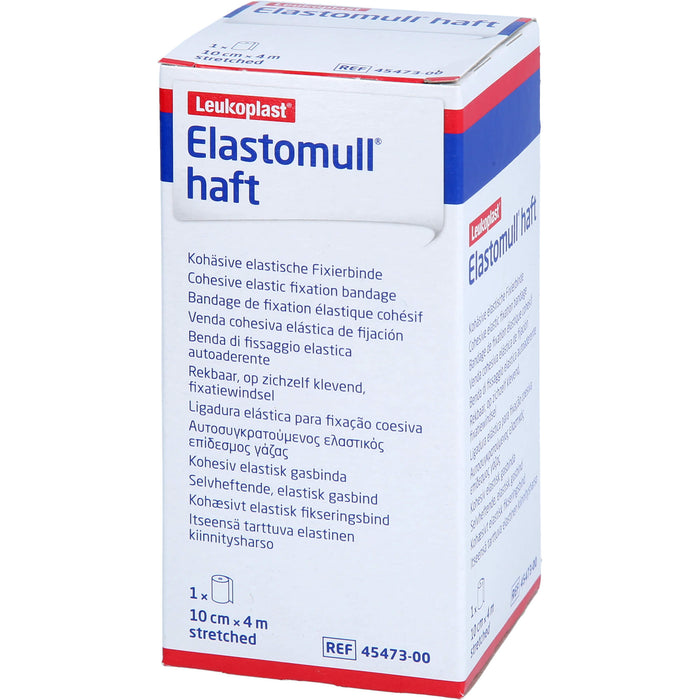 Elastomull haft 10 cm x 4 m kohäsive elastische Fixierbinde, 1 pcs. Bandage