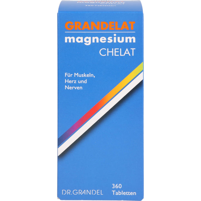 Grandelat Magnesium Chelat Tabletten für Muskeln, Herz und Nerven, 360 St. Tabletten