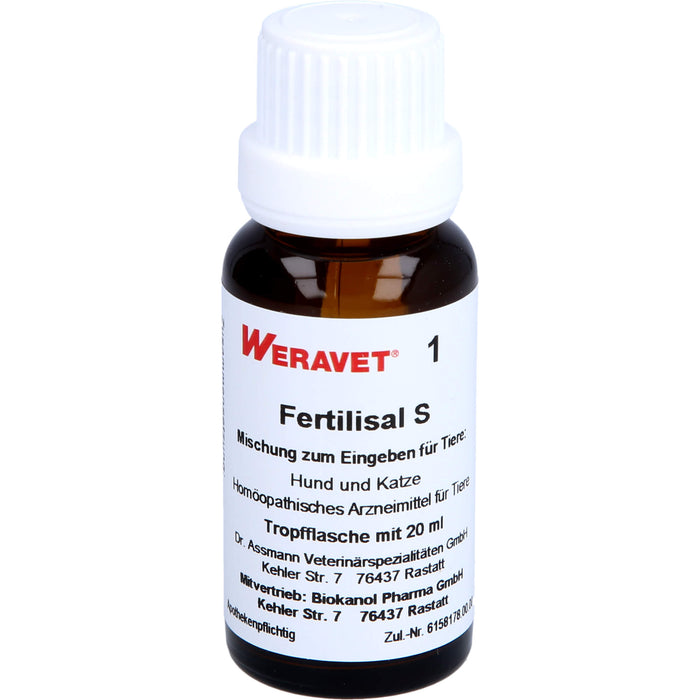 Weravet 1 Fertilisal S Mischung für Tiere, 20 ml Solution