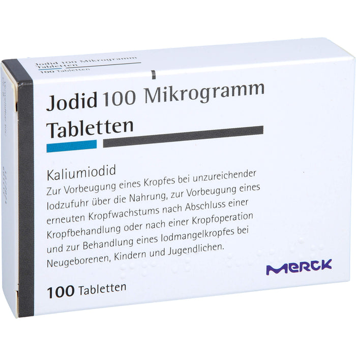 MERCK Jodid 100 Mikrogramm Tabletten, 100 pc Tablettes