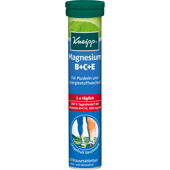 Kneipp Magnesium B+C+E Brausetabletten für Muskeln und Energiestoffwechsel, 20 pcs. Tablets