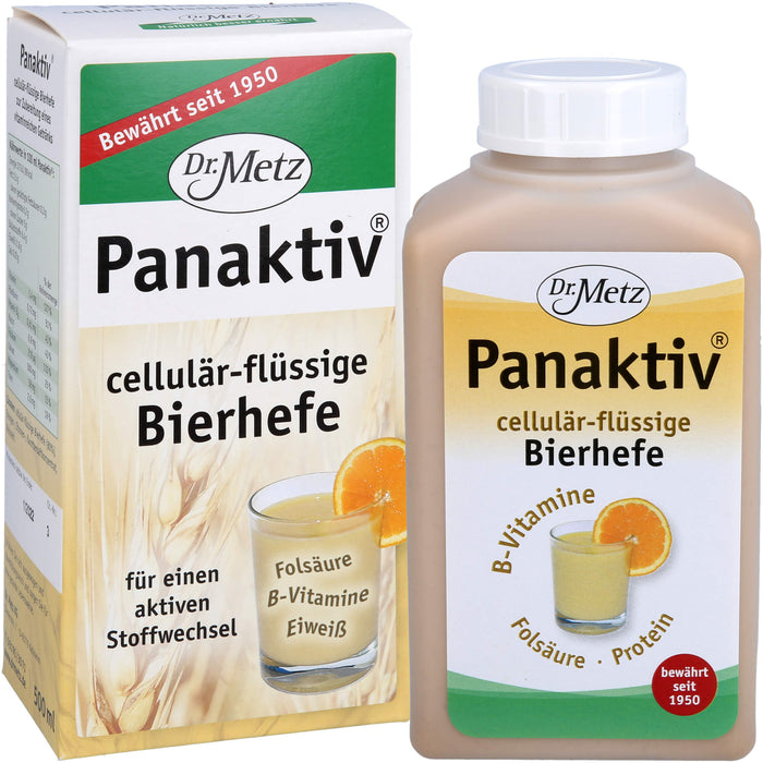 Panaktiv cellulär-flüssige Bierhefe für aktiven Stoffwechsel, 500 ml Lösung