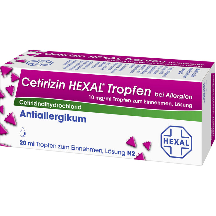 Cetirizin HEXAL Tropfen bei Allergien, 20 ml Solution