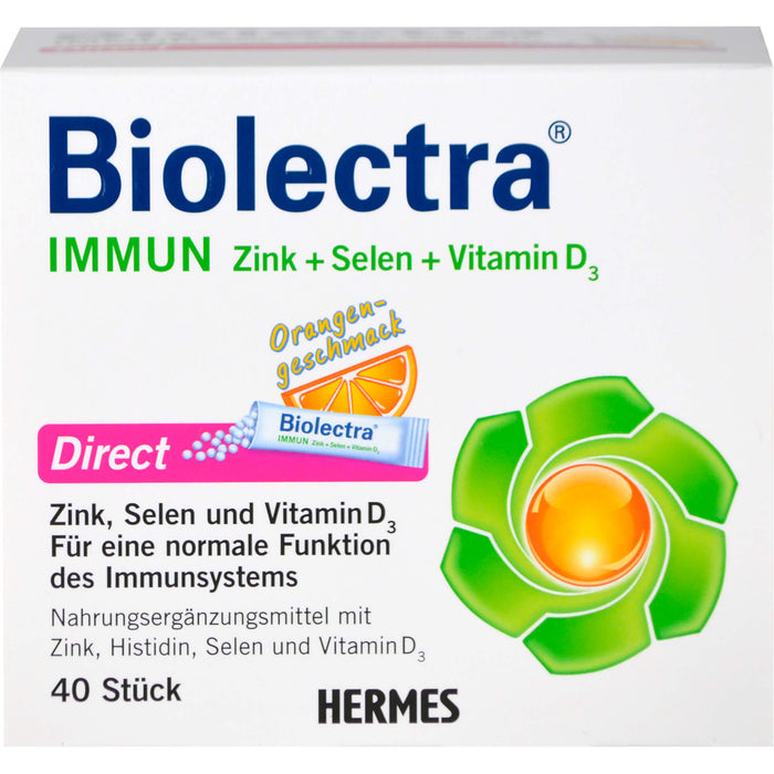 Biolectra Immun Zink + Selen + Vitamin D3 direct Micro-Pellets, 40 pcs. Sachets