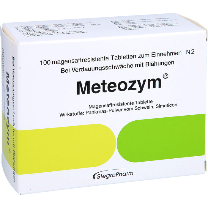 Meteozym Filmtabletten bei Verdauungsschwäche mit Blähungen, 100 St. Tabletten