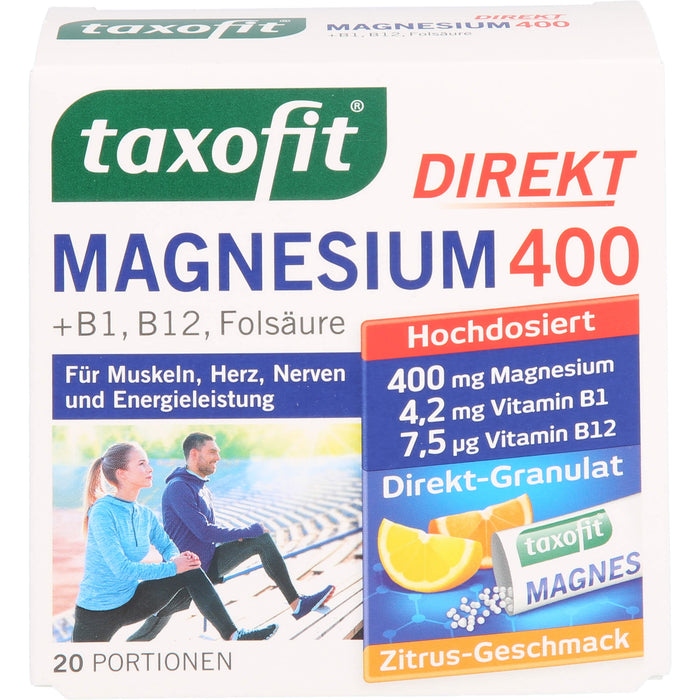 taxofit Magnesium 400 Direkt-Granulat, 20 pcs. Sachets