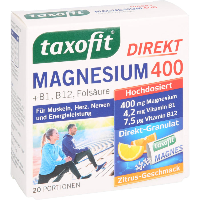 taxofit Magnesium 400 Direkt-Granulat, 20 pc Sachets