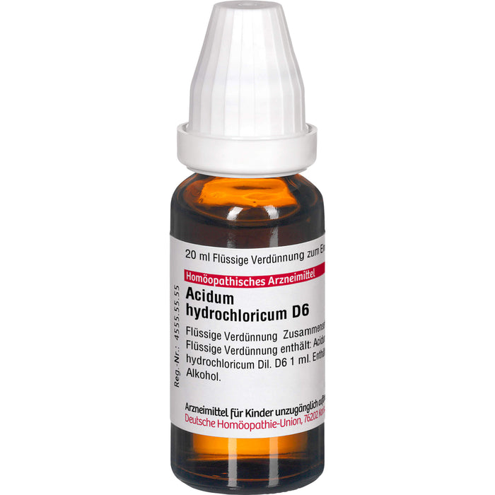 DHU Acidum hydrochloricum D6 Dilution, 20 ml Lösung