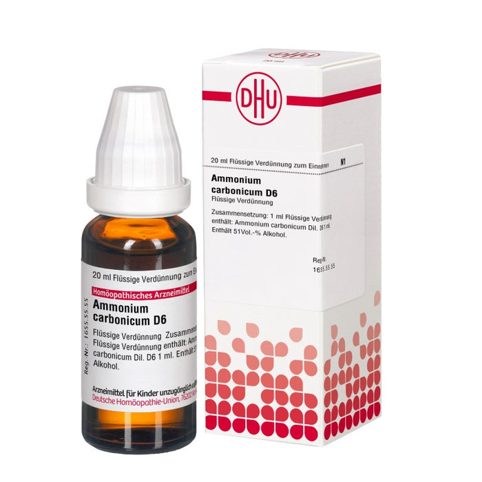 DHU Ammonium carbonicum D6 flüssige Verdünnung, 20 ml Lösung