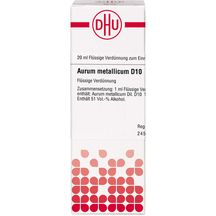 DHU Aurum metallicum D10 Dilution, 20 ml Lösung