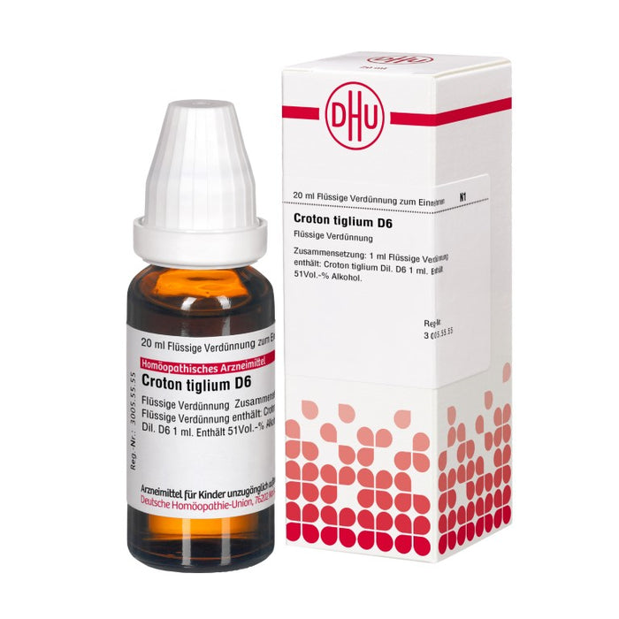 Croton tiglium D6 DHU Dilution, 20 ml Lösung