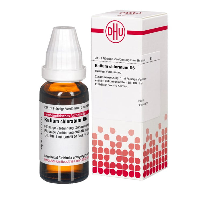 DHU Kalium chloratum D6 Dilution, 20 ml Lösung