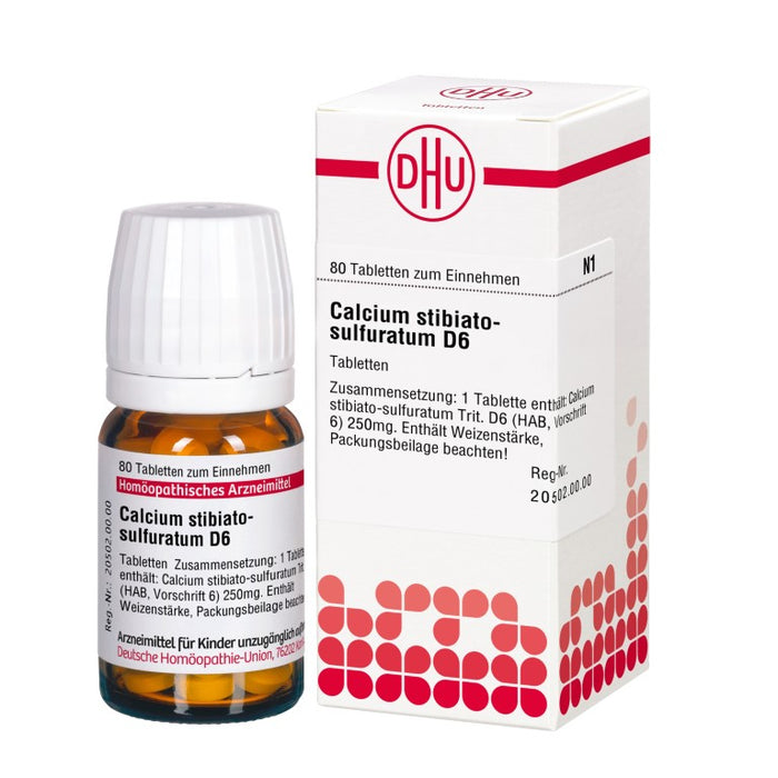 DHU Calcium stibiato-sulfuratum D6 Tabletten, 80 St. Tabletten